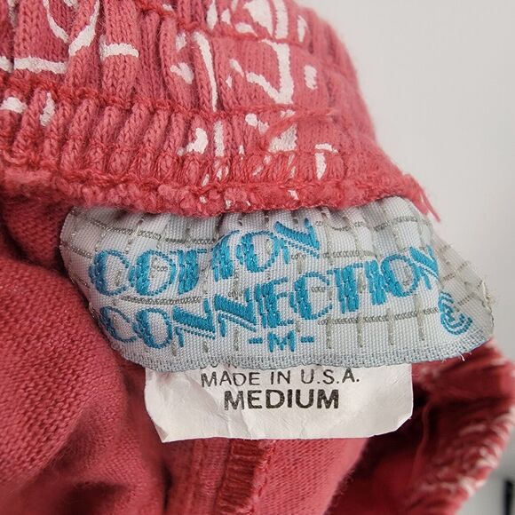 Cotton Connection Shorts Women's Medium Pull On Pink White Geo Print Vintage - Picture 3 of 6